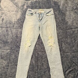 Levi's Light Blue Ripped Skinny Jeans